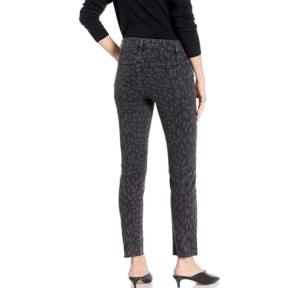 NWT Joe’s Jeans The Milla high rise straight laser ankle black cheetah 28 jeans - Picture 4 of 8